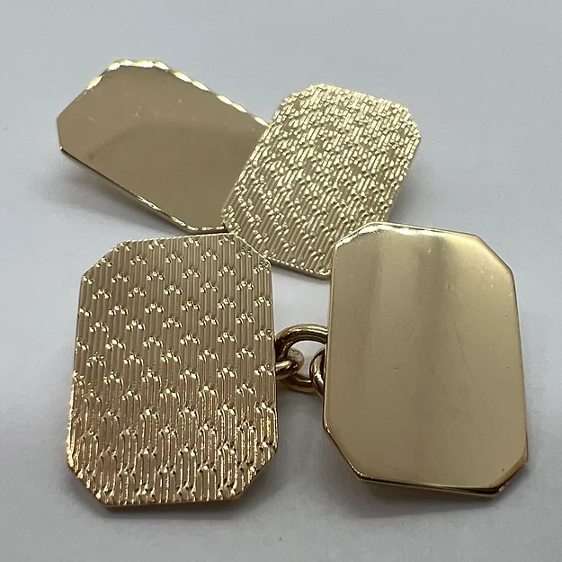 9ct Gold Octagonal Cufflinks